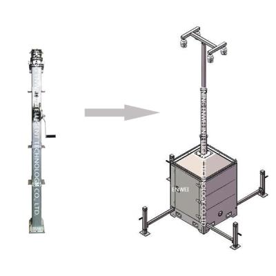 Cina Unità di telecamera mobile personalizzata Torre luminosa incorporata a 7 m Mastello manuale in vendita