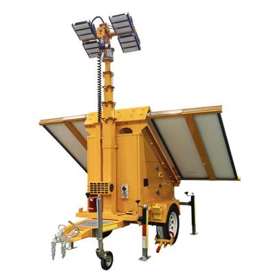 China Efficient Solar Led Light Tower With Four Solar Panels For Emergency Lighting for sale