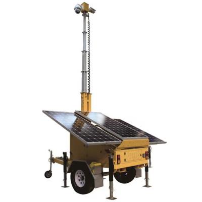 China DC12V mobiler Solar-CCTV-Anhänger mit 3*400W-Solarkollektoren 6m Manueller Mast zu verkaufen