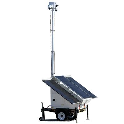 China Parking Lot Mobile Surveillance Solar Powered Camera Trailer For USA Security Company for sale