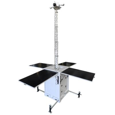 China Cube Solar Monitoring Unit Mobile Solar Trailer With 4*435W Solar Panels for sale