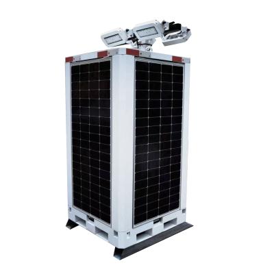 China Cube Off Grid Solar System Tower Solar Light Tower With 4*230 Solar Panels For USA for sale