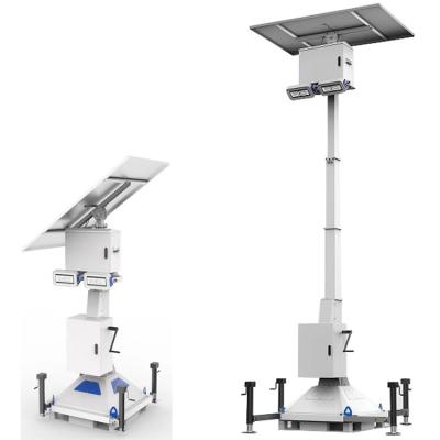 China Portable Solar Light Tower For Street Lighting With 420W Solar Panels for sale