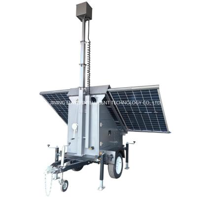 Cina Solar Surveillance Monitor Mobile Security Trailer CCTV Camera Trailer For Commercial Building Monitoring in vendita