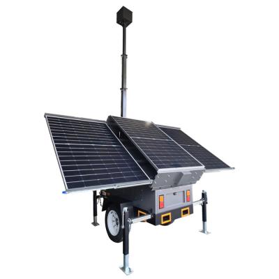 China Solar Power Trailer Solar Surveillance Trailer For Bank Supermarket Hotel Monitoring for sale