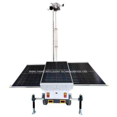 China Solar Security Camera Trailer With Cameras For Outdoor Parking Lot for sale