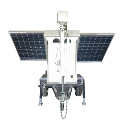 China Portable Solar Panel System Security 5G High Definition Camera Cctv Trailer For Yard Monitoring for sale