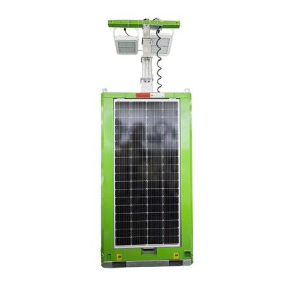 China Omnibearing Solar Power Light Tower Mounted Telescopic Mast And Led Lights For Urban Park Lighting for sale