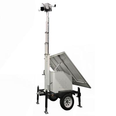 China Solar CCTV Trailer Solar Power Trailer With Cameras For Remote Construction Sites for sale