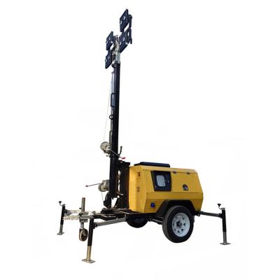 China Portable Light Tower With Diesel Generator 4*400W LED Lamps For Construction Sites for sale