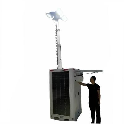 China Waterproof Corrosion Resistant Solar Floodlight Led Light Tower Box For Camping Lighting for sale