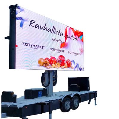 China Outdoor Full Color Led Screen Display Billboard Trailer For Tourist Spot for sale