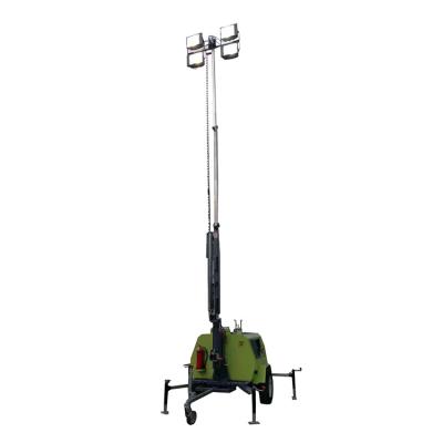 China Independent Power Supply Portable Led Diesel Lighting Tower For Port Lighting for sale