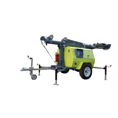 China High Efficiency Energy Saving Mobile Diesel Led Light Trailer For Forest Lighting for sale