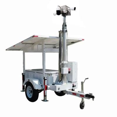 China Security Camera Trailer With 2*420W Solar Panels For Parking Lot Monitoring for sale