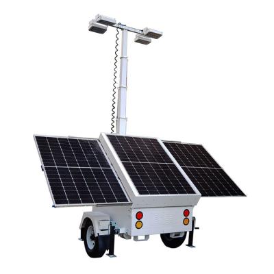 China Mobile Solar Light Tower With 4*100W LED For Construction Works Lighting for sale