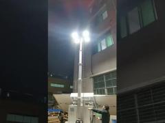 Solar mobile led light tower