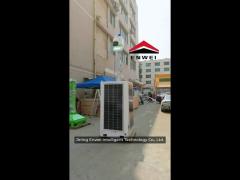 solar powered security cctv tower durable and stable for construction site