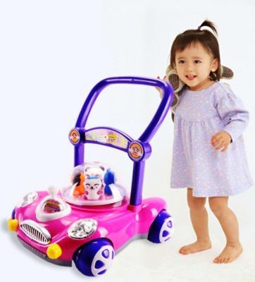 China Rubber Baby Walker Model Toy, 2016 New Pusher Baby Walker Unique Musical Plastic Wheel Baby Walker Car Shape for sale