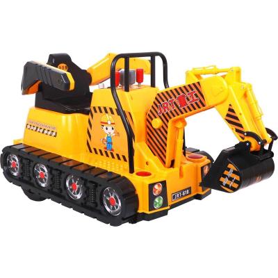 China Ride On Toy 2019 Hot Sale Two Motors Two Batteries Kids Ride On Electric Excavator Children Excavator Ride On Toys for sale