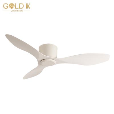 China Manufacturer Sales Modern White 52 Inch 3 Blade ABS Ceiling Fan Simple Design 56 Inch DC Motor ABS Ceiling Fan With Light for sale