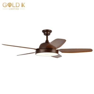 China 42 / 52 Inch 3 Blades Modern ABS Wood Walnut Bedroom Remote Control Ceiling Fan Color Blades for sale