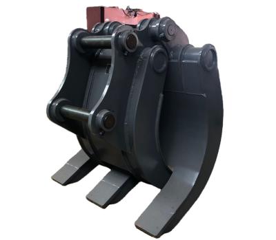 China Mechanical Farms Attack Thumb Bucket Excavator for Stone Grapple and Farm Works for sale