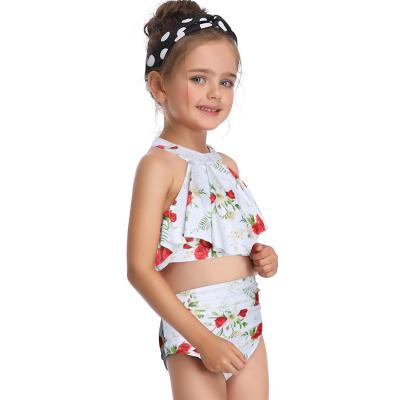 China Manufacturer wholesale new children's swimwear 2021 breathable in stock,simple snapshot girls swimwear,dots cute girls safety swimwear for sale