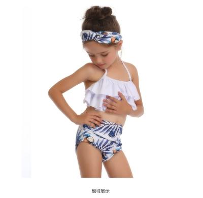 China 2021 New Manufacturer Wholesale Printed Strap Girls' Bikini Children's Swimsuit Breathable Split Girls' Swimwear Bikini Set for sale