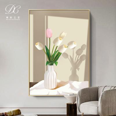 China Waterproof+ECO-Friendly Nordic Aluminum Alloy Frame Abstract Painting Line Decorative Hanging Painting For Bedroom Dining Room for sale