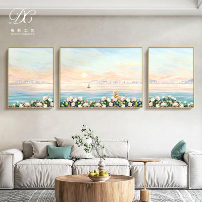 China Waterproof+ECO-Friendly Nordic Aluminum Alloy Frame Abstract Painting Line Decorative Hanging Painting For Bedroom Dining Room for sale