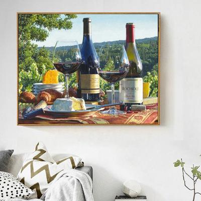 China Full Picture Modern Diamond Painting Wine Embroidery Sale Cross House Art Rhinestone Stitch Decoration for sale