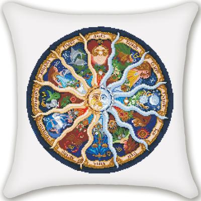 China Modern Home Decor Crystal Mandala Sun God Zodiac Throw Pillow Case Diamond Painting Cushion Cover Replacement Handmade for sale