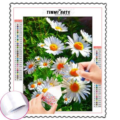 China New Classic/Postmodern 5D Diamond Painting Picture Rhinestones Diamond Embroidery Paintings Mosaic Daiisy Flowers Art Home Decor for sale