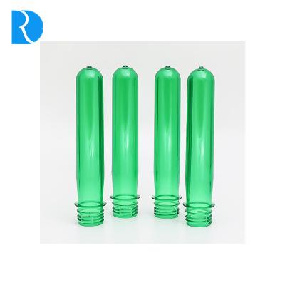 China Drinking Water Bottle 28mm PCO 25g Perform 100% Raw Proform Raw Water Bottle Preform OEM Color Press Neck 25g PET Transparent Blue Preforma for sale