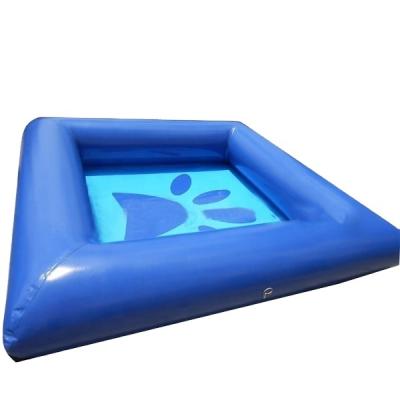 China 0.6mm PVC Tarpaulin PVC Tarpaulin Outdoor Durable Portable Pet Pool Inflatable Mini Inflatable Dog Pool For House Use for sale