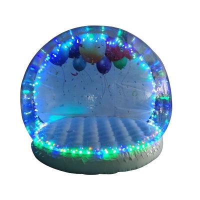 China Advertising Giant Led Inflatable Lights Snow Globe, Human Size Inflatable Snow Globe With Blowing Snow Yard Christmas Decorations à venda