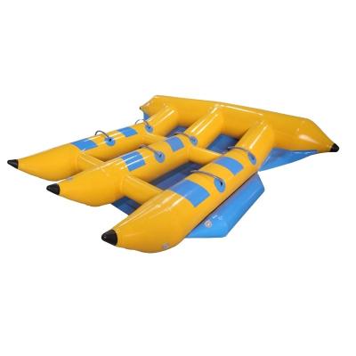 China Hot Selling Summer Water Sports Entertainment Inflatable Water Sports Banana Tube 6 Floating People Flyfish Banana Boat For Sea for sale