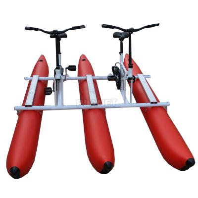 China For High Quality PVC Sea Water Adult Water Pedal Bike Pontoon Inflatable Water Float Bike For Family Te koop