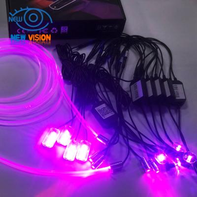 China Car Interior Decorative Light Car Interior Ambient Strip Lights Center Console Led Lights For Decoration Fiber Optic Ambient Light for sale