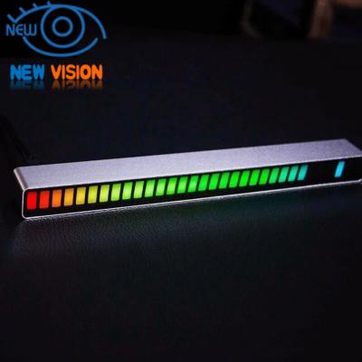 China Decoration USB Voice Control Rhythm Light Car Aluminum Alloy Atmosphere Night Desk Light with Music for sale