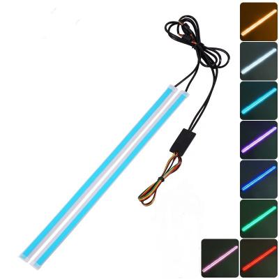 China Auto Decoration Lamps For Cars DRL Daytime Running Lights Car Styling Accessories LED Turn Signal Guide Strip Headlight for sale