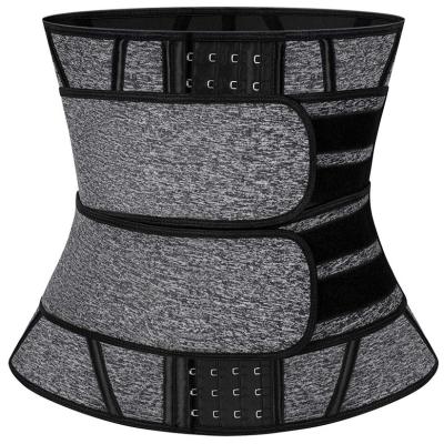 China Wholesale Antibacterial Adjustable Waist Shaper Double Belt Belly Trimmer Neoprene Waist Trainer for sale