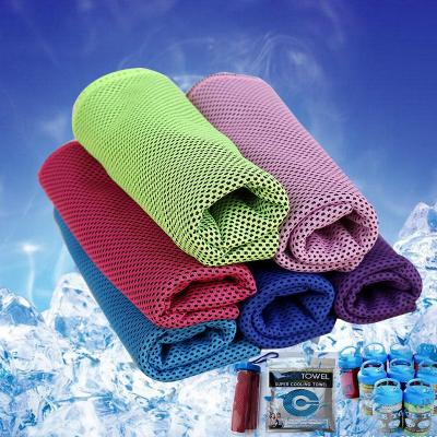 China Wholesale Compressed Instant Cool Gym Fitness Outdoor Sports Ice Quick Dry Rising Cooling Towel Yoga for sale