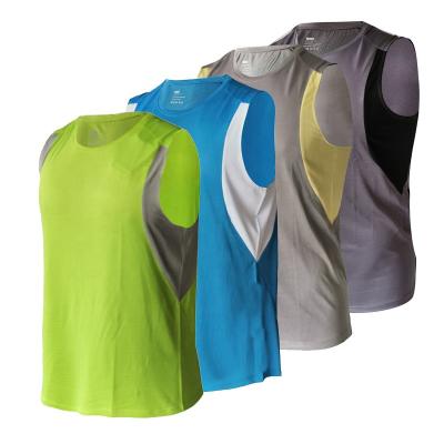 China Wholesale Antibacterial Men's Quick Dry Running Singlet Vest Runner Singlet Running Sleeveless Shirt for sale