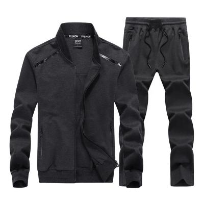 China Wholesale Antibacterial Mens Cotton Polyester Spandex Plus Sizes Sports Suit Tracksuit Training Suit for sale