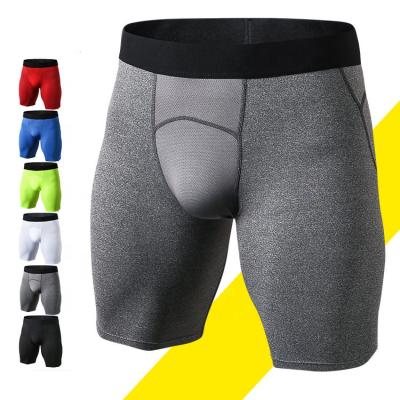 China Custom Antibacterial Men's Antibacterial Compression Band 4 Needle Compression Shorts Gym Compression Shorts Tight for sale