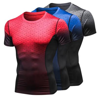 China High performance breathable custom flatlock seam compression t-shirt, compression shirt, compression top for sale