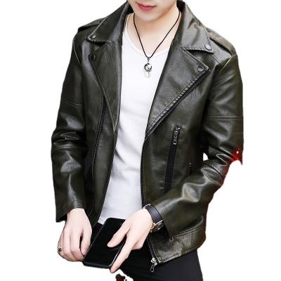 China ODM2022 Street Viable Fashion Black British Style Motorcycle Retro Leather Motorcycle Leather Jacket Casual All-match Leather Design for sale