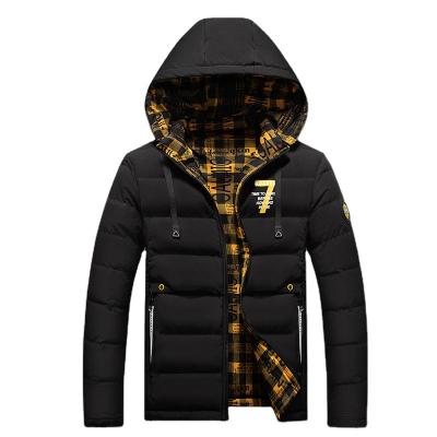 China Thickened men's autumn and winter men's color breathable clothing and cotton detachable hooded enlarged for sale